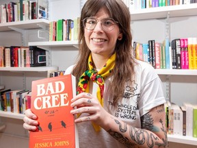 Local author Jessica Johns with her new book, Bad Cree.