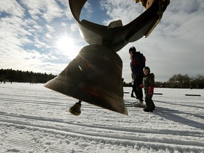 Cross-country skiers take part in the Barnebirkie Family Ski in Edmonton's Hawrelak Park, Sunday Feb. 12, 2023.