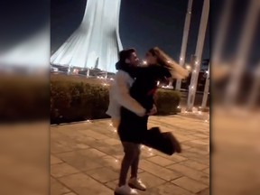 The young Iranian couple was sentenced to 10 years in jail for dancing near Tehran's Freedom Tower.