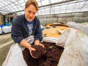 Stuart Lilley of ReFeed Farm, which turns food waste into soil using worms.