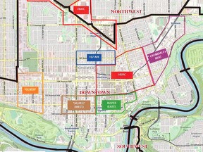 The Edmonton Police Service Downtown branch beat boundary rezoning map