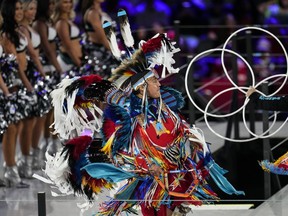 Dancers perform during the NFL football Super Bowl 57 opening night, Monday, Feb. 6, 2023, in Phoenix.