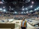 Eugene Gyorfi, director of Property Services with the City of Edmonton
The City of Edmonton provided media with one last tour of the Northlands Coliseum on Feb. 23, 2023 before demolition work starts in 2025.