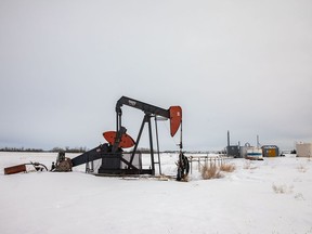 An abandoned Redwater oil well site west of St. Albert, Alta., on Thursday, January 31, 2019.