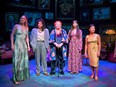 From left, Kristi Hansen, Cathy Derkach, Christine MacInnis, Cayley Thomas and Chariz Faulmino in Theatre Network's latest production, Joni Mitchell's Songs of a Prairie Girl running through March 26 at The Roxy Theatre.
