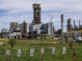 The Inter Pipeline Heartland Petrochemical Complex under construction in Strathcona County, Alberta.