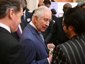 King Charles at the annual Commonwealth Day Reception in London.