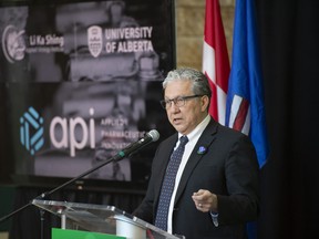 Dan Vandal, the federal Minister for PrairiesCan, announced $80.5 million to develop and manufacture medicines in Edmonton.