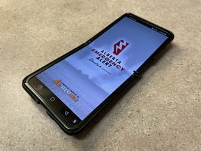 The Alberta Emergency Alert app provides information in the event of an emergency.