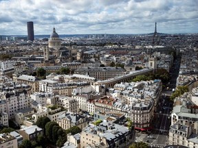 A view of Paris taken from the top of the Jussieu University tower. The 15-minute city was conceived by the Paris-based urban theorist Carlos Moreno.