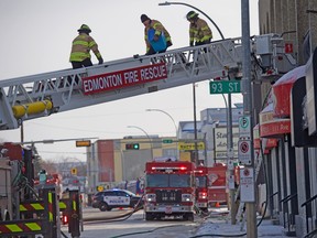 Fire in a three story walk-up apartment building forced the evacuation of the entire building about 8am on March 6, 2023 on 111 Ave. near 92 Street.
