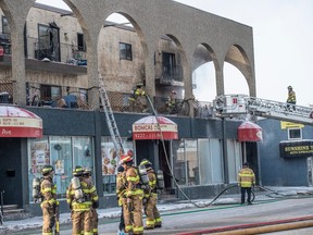 Fire in a three storey walk-up apartment building forced the evacuation of the entire building about 8 a.m. on March 6, 2023, on 111 Avenue near 92 Street.