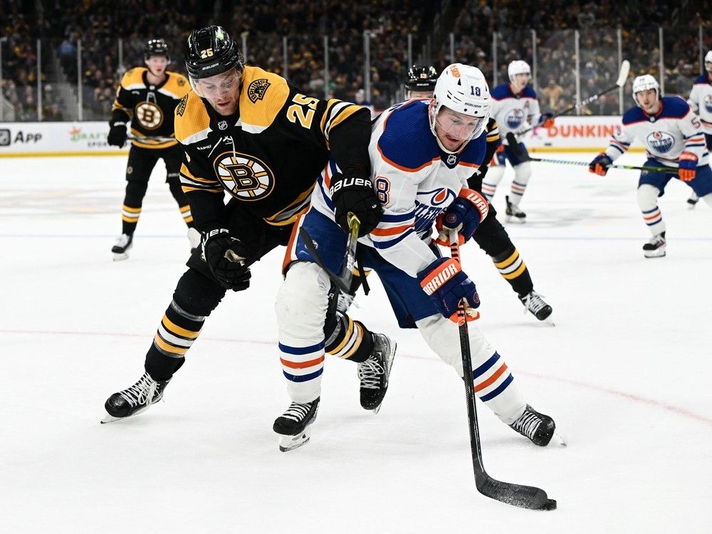 The Edmonton Oilers claw back to break up the Bruins' brilliant home