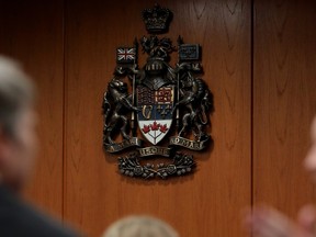 A Feb. 23, 2023, file photo of an Edmonton courtroom.