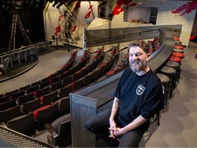 Matt Schuurman, artistic director of Rapid Fire Theatre, in the company's new Old Strathcona space on 83 Avenue.