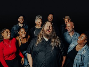 Matt Andersen, centre, and the Big Bottle of Joy band are on a cross-Canada tour bringing them to Edmonton's Jubilee Auditorium April 8.
