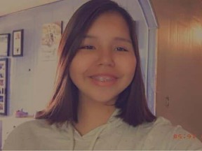 An undated photo of Roderica Ribbonleg, 15, who went missing from John D'Or Prairie in July 2020 before eventually being found dead in a beaver burrow. Jason Tallcree was convicted April 4, 2023, of sexually assaulting and murdering Ribbonleg.