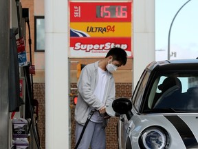 A Petro-Canada gas station, 9936 109 St., in downtown Edmonton, Friday April 1, 2022. On April 1, 2022 the federal carbon tax takes effect. It also marks the beginning of a pause on collecting a 13-cent-per-litre Alberta gas tax. File photo