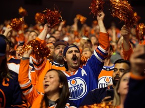 Edmonton Oilers' fans wait for the start of Game 3 of the Western Conference Final against the Colorado Avalanche, at Rogers Place in Edmonton Saturday June 4, 2022. Photo By David Bloom