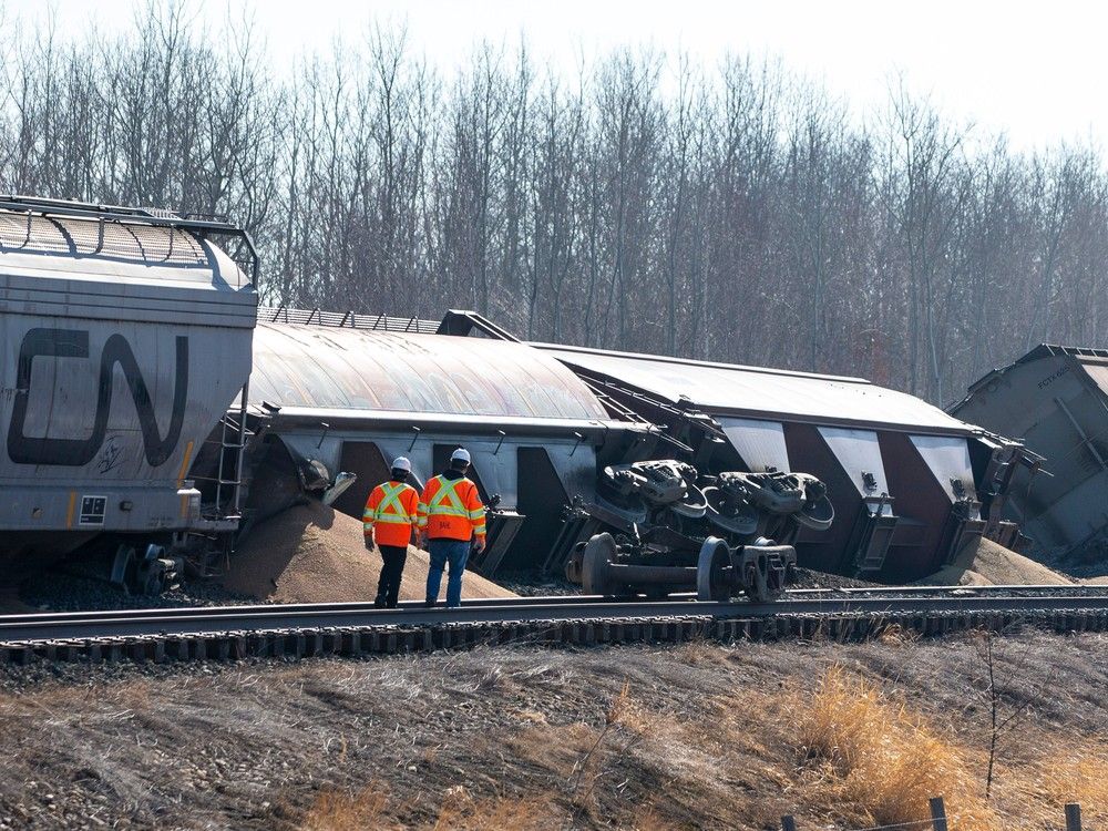 CN Train Derails In Strathcona County | Edmonton Journal