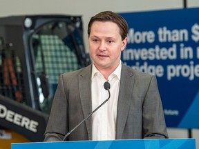 Alberta Transportation and Economic Corridors Minister Devin Dreeshen said at an announcement Tuesday with his provincial counterparts the move aims to spur the development of economic corridors — including roads, utilities, pipelines and railways.