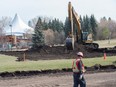 Hawrelak Park construction