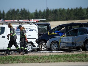 Strathcona County multi-vehicle collision
