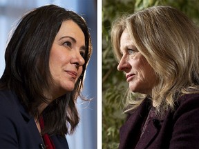 Danielle Smith and Rachel Notley