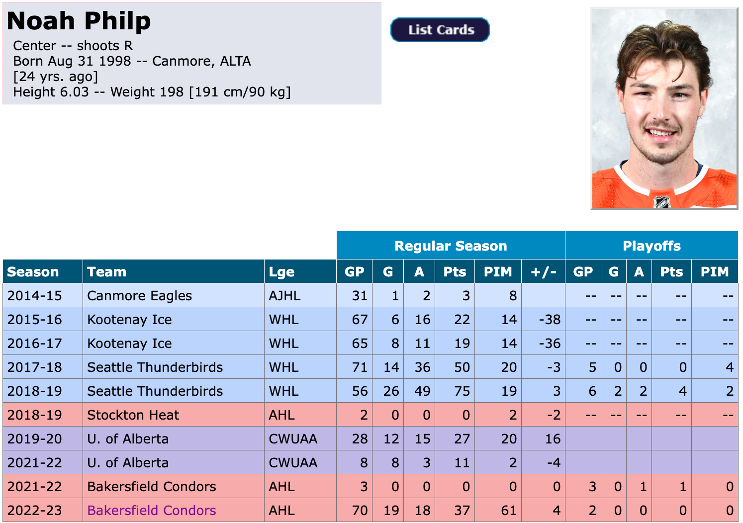 Colin Chaulk Hockey Stats and Profile at