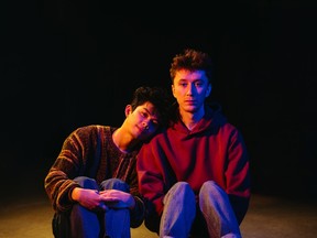 Boy Trouble. Roman Dungo, who plays Anthony, and Maxwell Hanic, who plays Kay in Boy Trouble, which runs May 16 to 27 in the Studio Theatre at the Fringe Theatre Arts Barns. Photo courtesy of Brianne Jang
