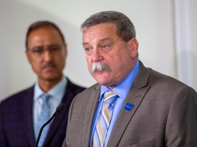 City manager Andre Corbould and Edmonton Mayor Amarjeet Sohi