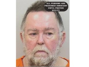 This booking photo provided by Calcasieu Parish Sheriff's Office shows David Doyle. Doyle has been charged with aggravated assault and battery after shooting at children who had been playing hide and seek outside his home, on Sunday, May 7, 2023 in Starks, La., striking a 14-year-old girl, officials said. (Calcasieu Parish Sheriff's Office via AP)