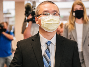 Former Minneapolis Police officer Tou Thao exits the Hennepin County Government Center, after a courthouse appearance, on July 21, 2020 in Minneapolis, Minnesota.