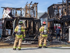 Firefighters in action in Edmonton