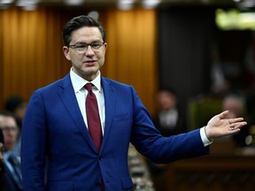 Conservative Leader Pierre Poilievre in the House of Commons on May 29, 2023.
