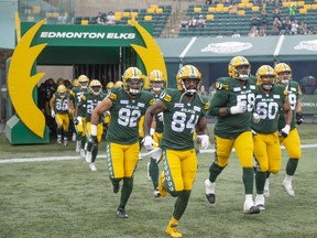 The Edmonton Elks take to the field for their season-opener at Commonwealth Stadium against the Saskatchewan Roughriders on Sunday, June 11, 2023.