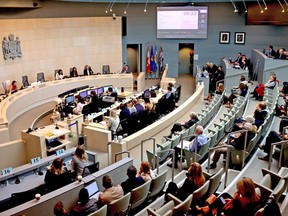 Edmonton city council chambers were packed to discuss the zoning bylaw renewal