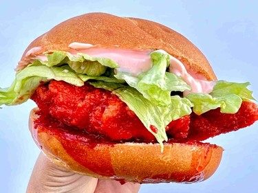 Kool-Aid Chicken Burger by Chicky's Chicken.