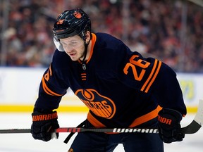 The Edmonton Oilers' Mattias Janmark (26) during third period NHL action against the Ottawa Senators at Rogers Place in Edmonton, Tuesday March 14, 2023.