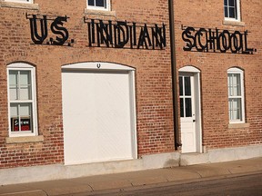 The Genoa Indian School Interpretive Center, formerly the U.S. Indian Industrial School building in Genoa, Nebraska. Researchers recently confirmed that at least 87 Native American children died at the school and have identified 50 of the students though the actual death toll is likely higher.