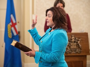 The Alberta government says it is checking into a Calgary clinic that is promising fast-track access to a family doctor along with other perks to patients who pay up to $4,800 a year. Minister of Health Adriana LaGrange is sworn into cabinet, in Edmonton on Friday, June 9, 2023.