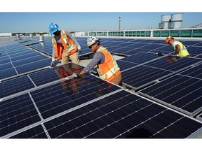 Solar panels at Edmonton Expo Centre
