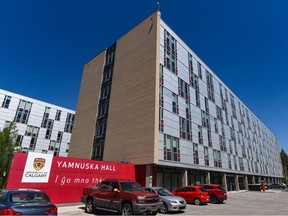 Pictured is Yamnushka Hall, one of University of Calgary's residences. U of C is consulting a third-party organization about its housing needs and projections, according to an adminstrator.