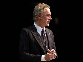 Jordan Peterson speaks to a full house at the Canadian Tire Centre in Ottawa on Jan. 30, 2023.