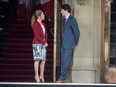 Prime Minister Justin Trudeau and his Sophie Gregoire Trudeau chat on Parliament Hill in 2016.
