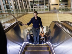 Prime Minister Justin Trudeau exits a transit station in Toronto, Tuesday, Aug. 1, 2023. Justin Trudeau and his family are vacationing in British Columbia for just over a week, the Prime Minister's Office says.