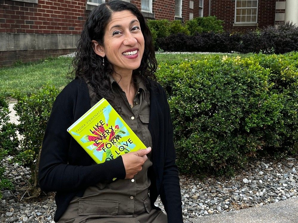 Padma Viswanathan with her new book, Like Every Form of Love, released Aug. 22 by Penguin Random House Canada.