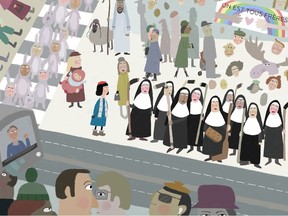 Janet Perlman's NFB animated short film The Girl With the Red Beret is a tribute to the Montreal métro and all the characters who inhabit it, set to the tune of Kate and Anna McGarrigle's classic song, Complainte pour Ste-Catherine.