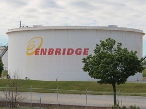 The Enbridge Inc. facility on Plank Road in Sarnia, Ont.