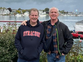 Glenn Primeau, left, and brother Lee Primeau. The siblings share more than the typical familial bond, as Glenn is the recipient of a part of Lee's liver.